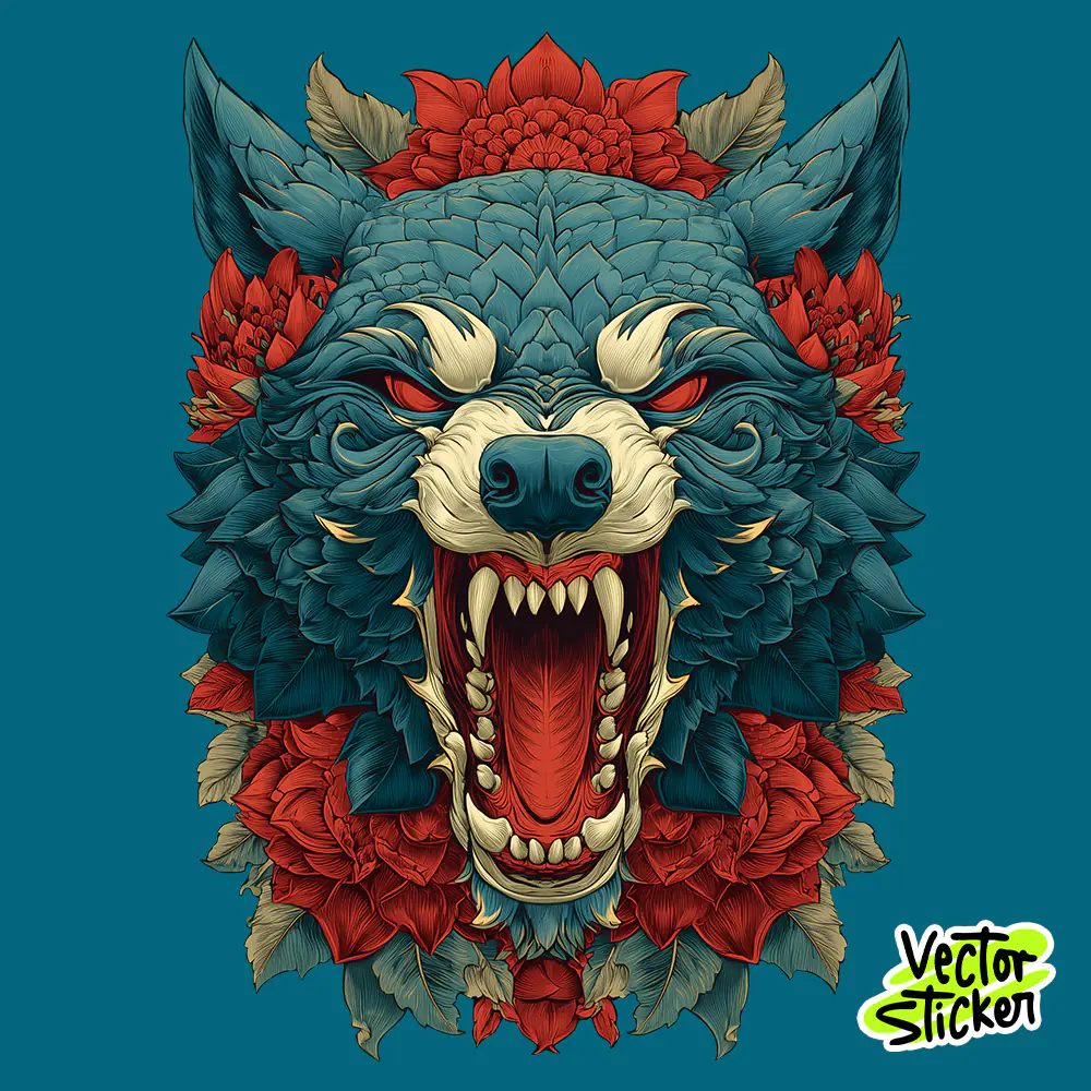 Fierce Roaring Wolf Head PNG T-Shirt Design - Free Apparel Graphic
