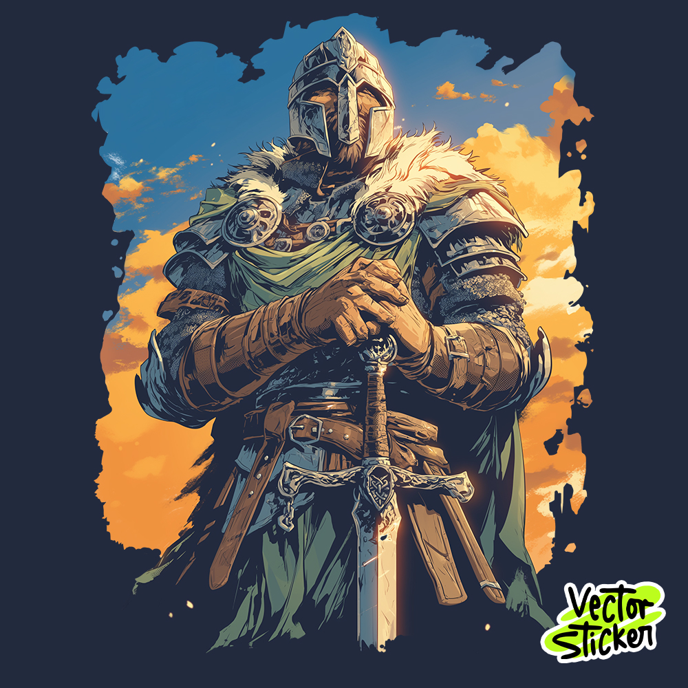 Comic Style Viking T Shirt Design