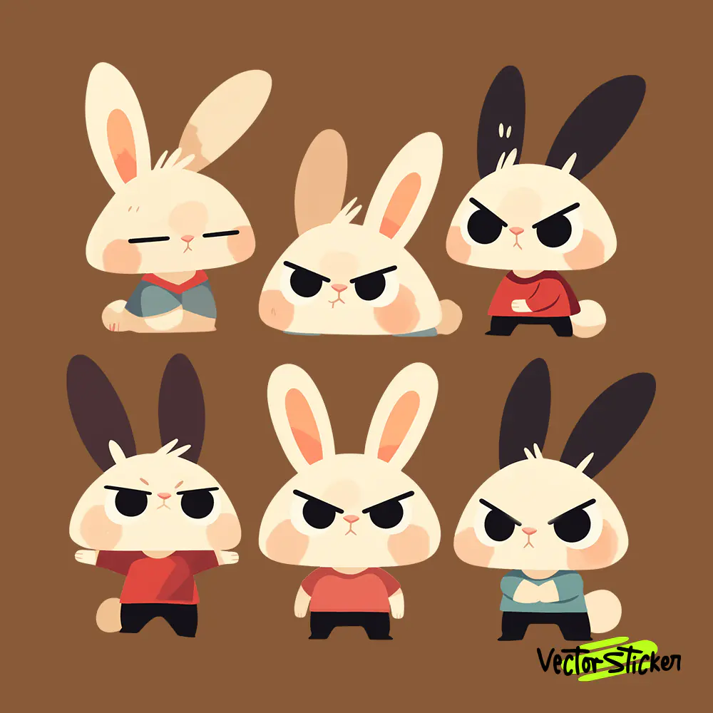 Cute Angry Rabbit