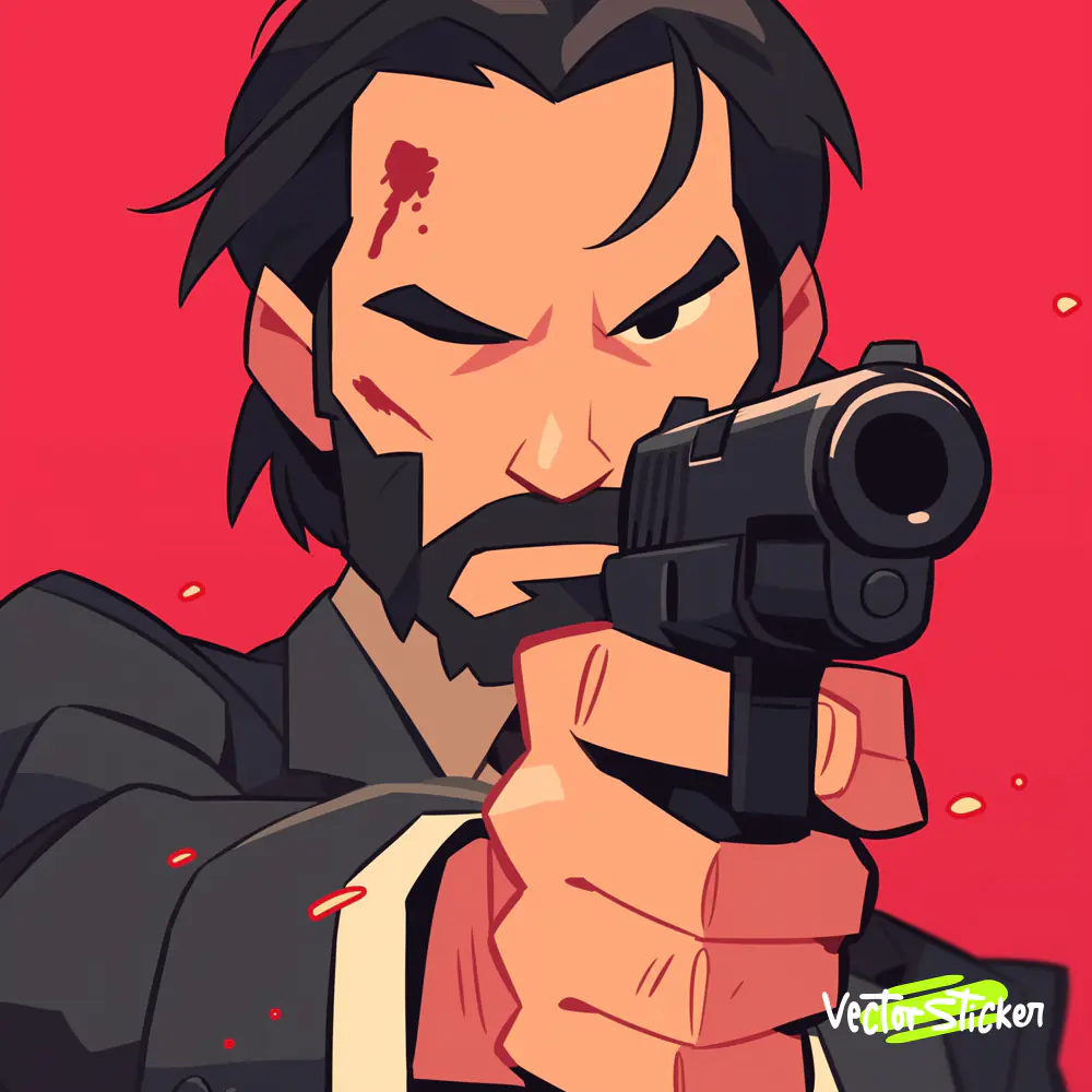 John Wick Pointing Gun