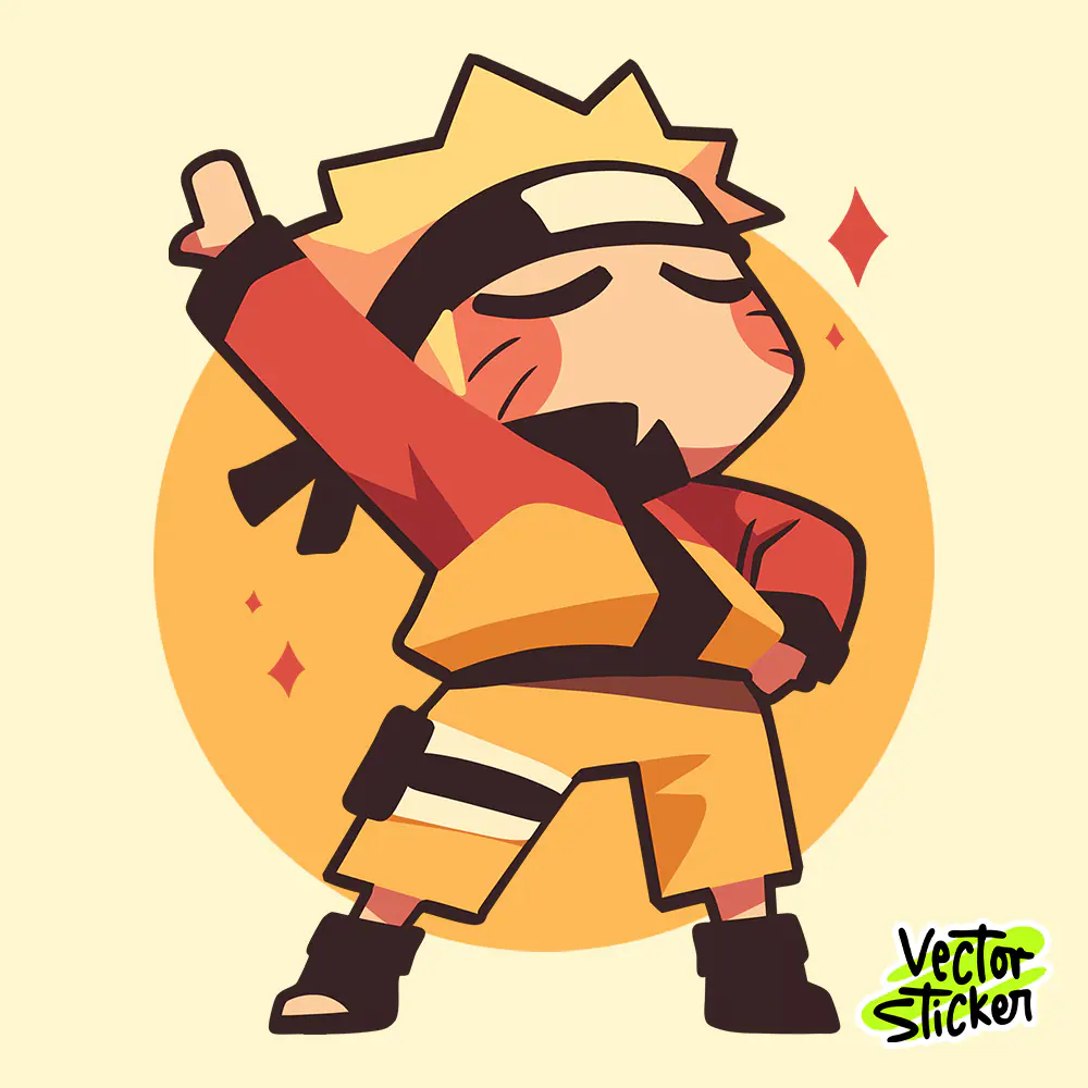 Chibi Naruto PNG Sticker – Cute Anime Style Download