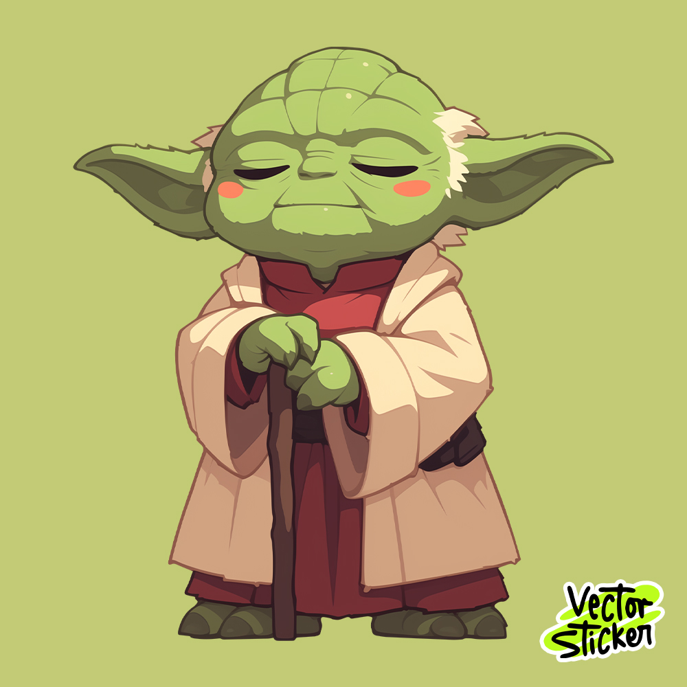 Chibi Yoda Sticker