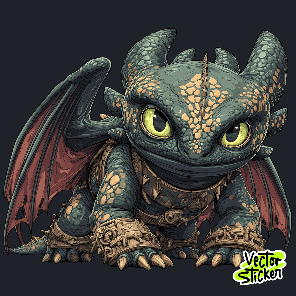 Toothless Sticker Grey and Black Colors