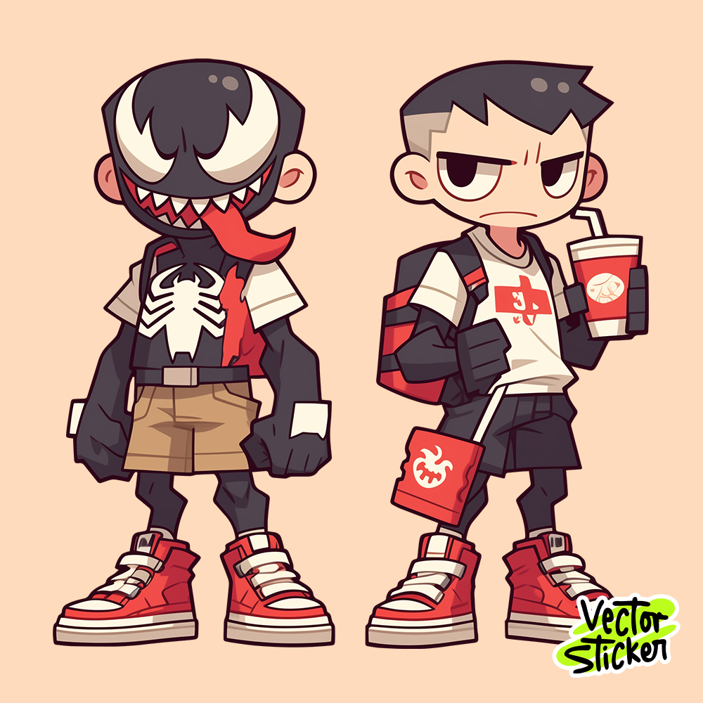 Cartoon Venom Sticker Design