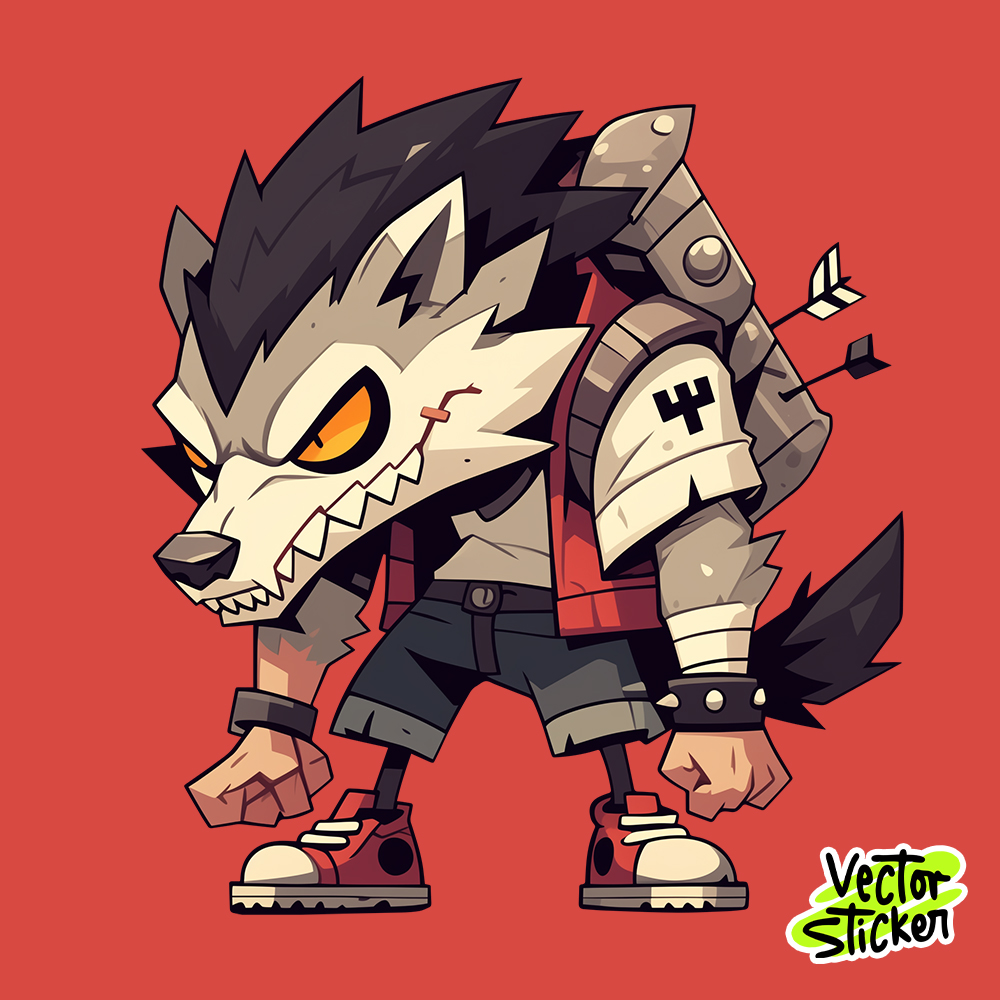 Angry Werewolf Sticker