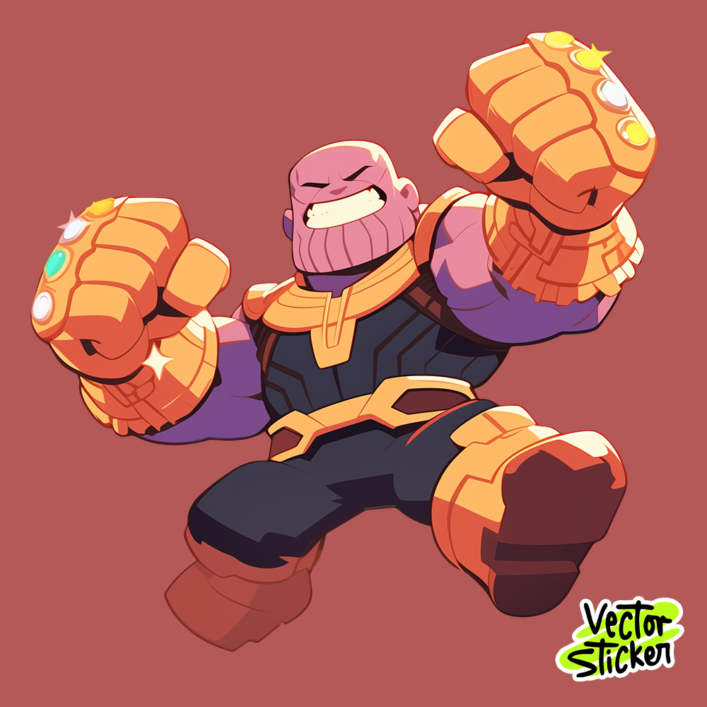 Thanos in Cartoon Style Whole Body
