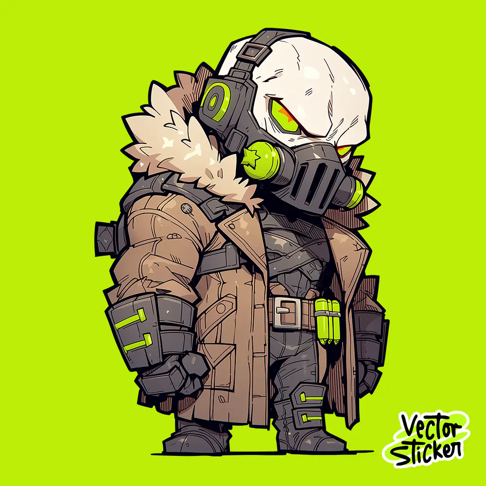 Chibi Bane DC Villain Sticker Free PNG | VectorSticker