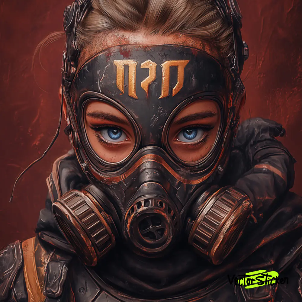 Woman with Gas Mask