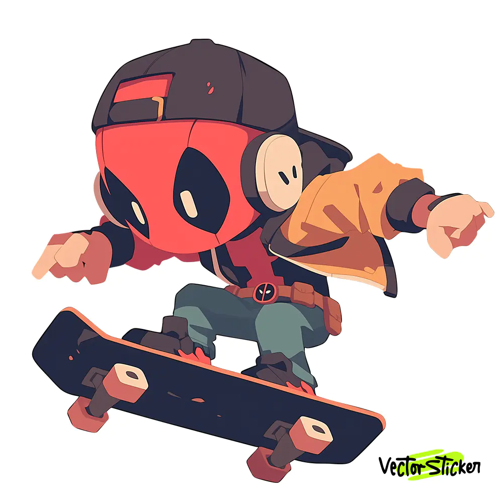 Cute Skater Boi Deadpool