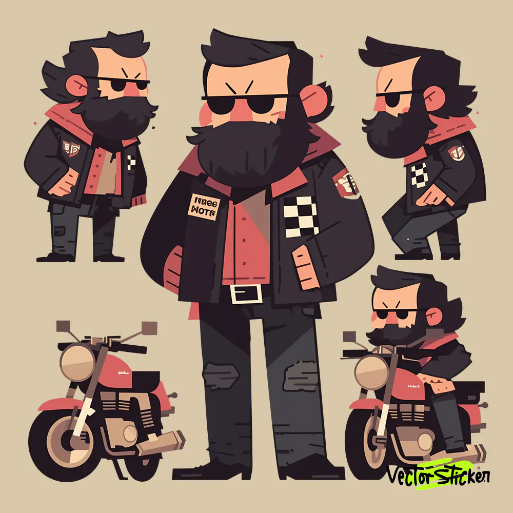 Cartoon Biker