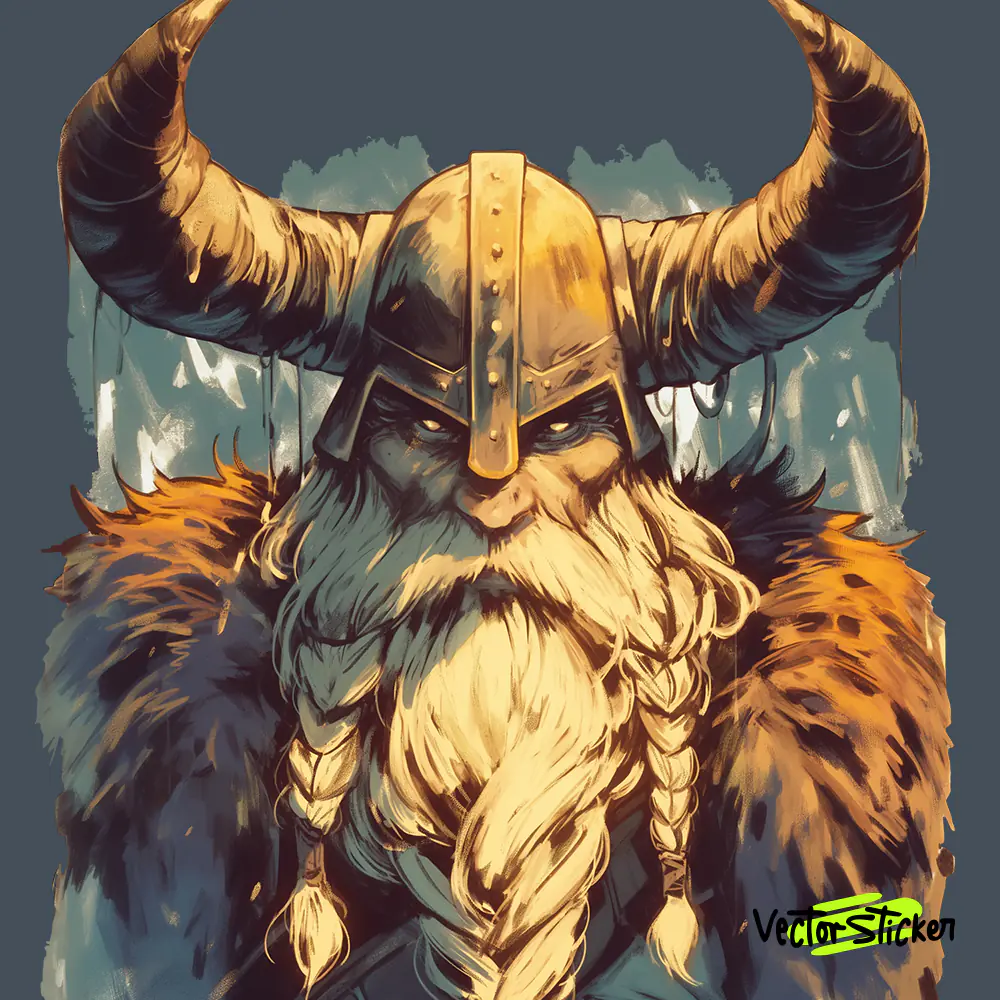 Odin with Horn Helmet