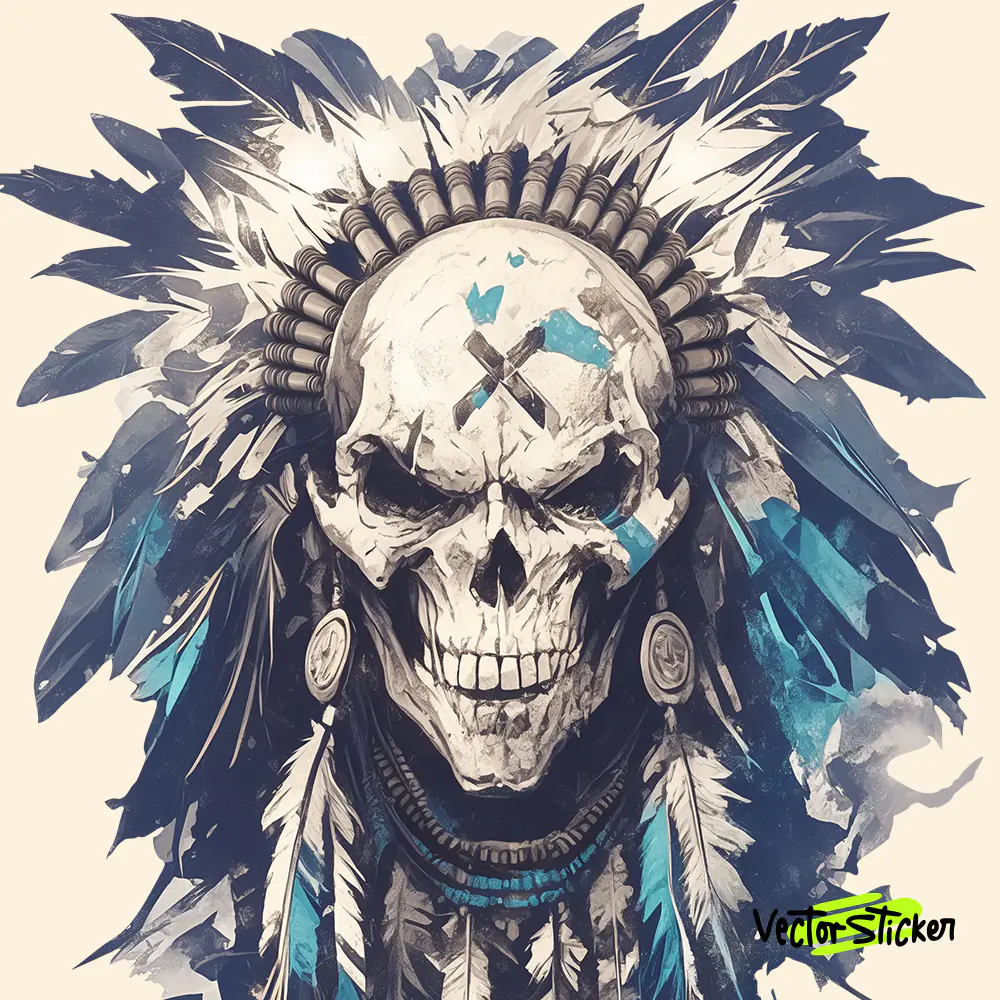 Red Indian Skull