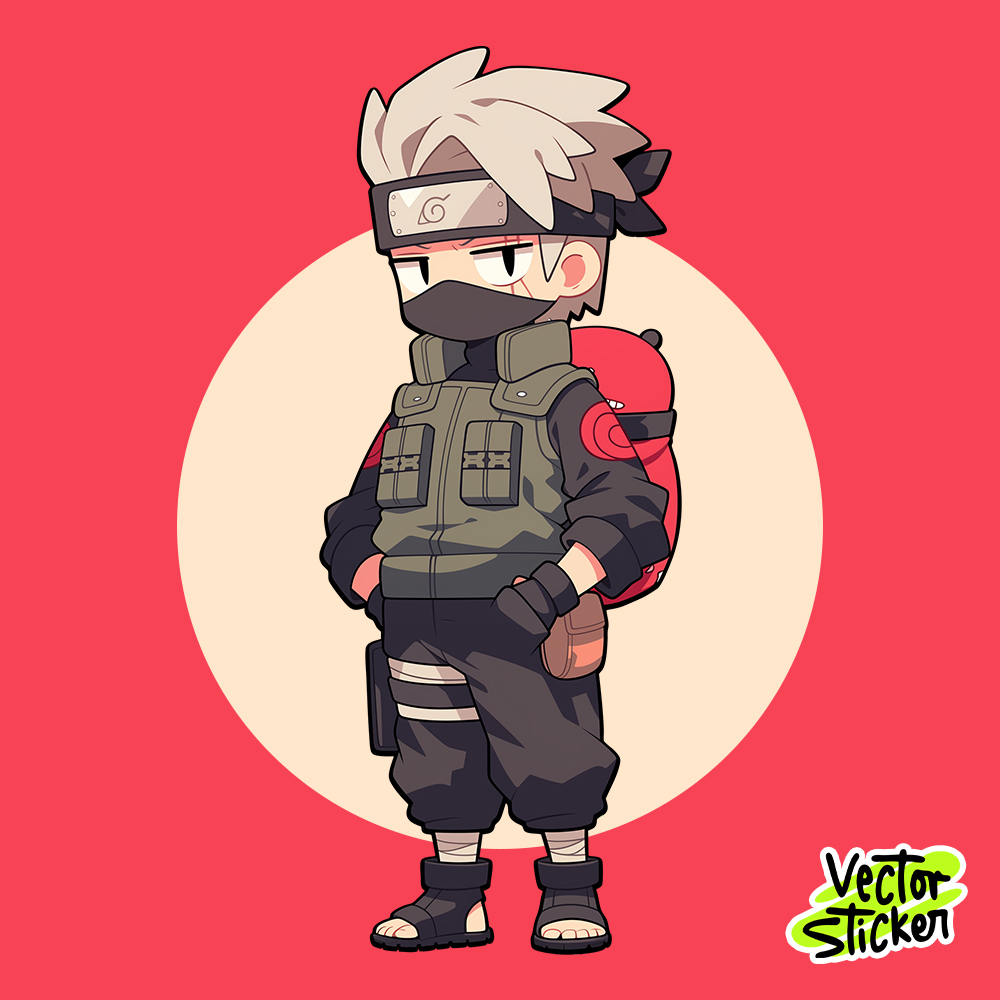 Chibi Anime Character Kakashi Hatake From Naruto Animated Series