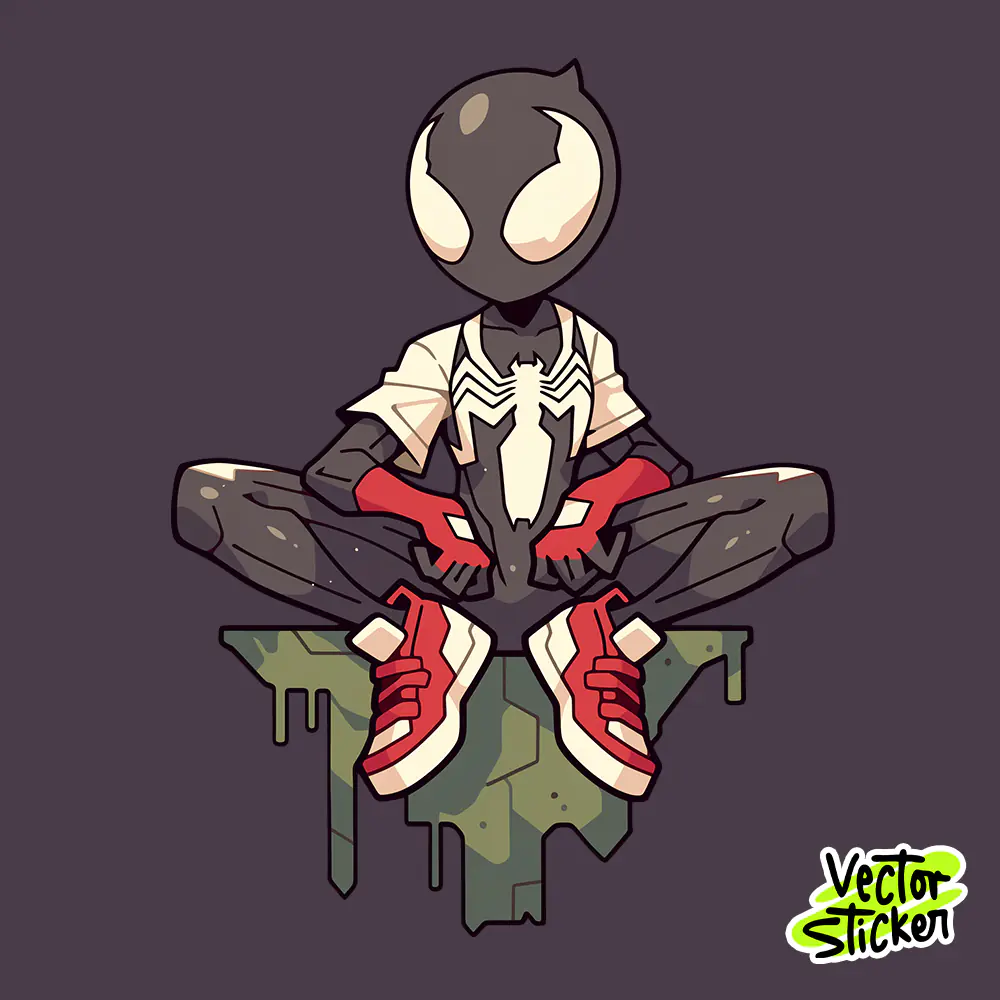 Urban Venom Chibi Vector Sticker